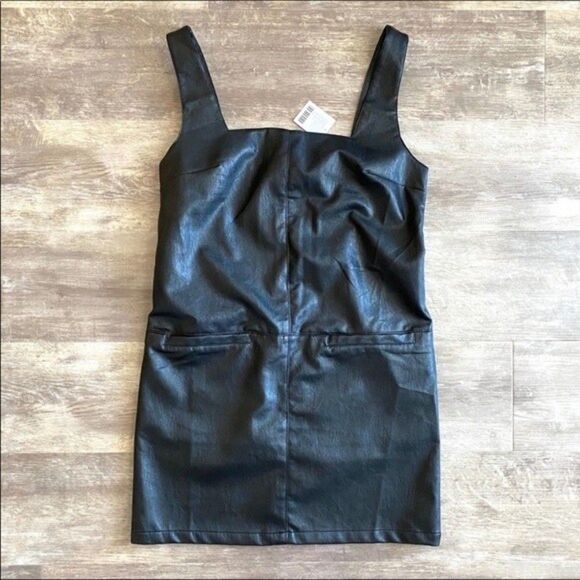 Urban Outfitters Black Vegan Leather Dress - Picture 2 of 6